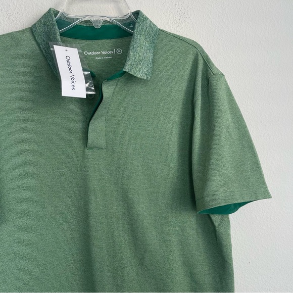 Outdoor Voices Other - Outdoor Voices Green Short Sleeve Stretch Clubknit Polo